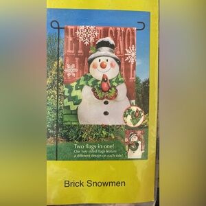 Festive Snowman Garden Flag